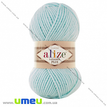 Пряжа Alize Lanagold Plus 100 г, 140 м, М'ятна 522 (YAR-036453)