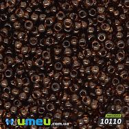 Бісер чеський 11/0, №10110, Коричневий, Прозорий (BIS-044452)