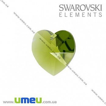 [Архів] Підвіска Swarovski 6202 Olivine, 10 мм, Серце (POD-003254)