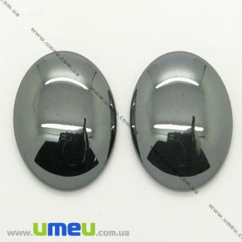 Кабошон нат. камінь Гематит, Овал, 25х18 мм (KAB-005689)