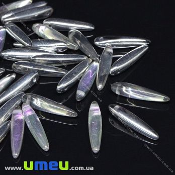 Намистина чеське скло Preciosa Thorn 16х4 мм, №00030 / 26536, Серебристо-бузкова (BUS-036331)