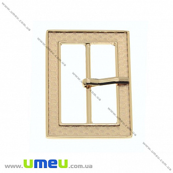 Пряжка металева прямокутна, 34х25 мм, Золото (SEW-013881)