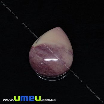Подвеска из натурального камня Мукаит, Капля, 30х23 мм (POD-031608)