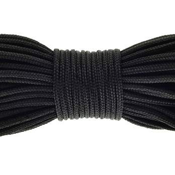 Шнур миникорд 2 мм, Черный (LEN-020458)