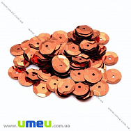 Паєтки Китай круглі грановані, 10 мм, Теракотові (PAI-031976)