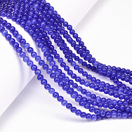 Намистини Котяче око, Синт. камінь, 4 мм, Сині, Круглі (BUS-054238)