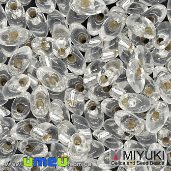Бісер японський Miyuki LMA №1, 4х7 мм, Сріблястий (BIS-036711)
