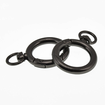 Кільце для сумки металеве, 40х28 мм, Чорне (BAG-058429)