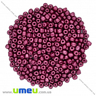 Бісер китайський великий, 6/0, Бордовий металік, 4 мм (BIS-015622)