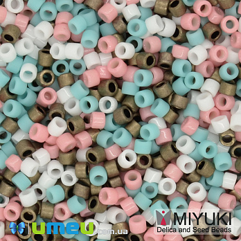 Бісер японський Miyuki Delica 11/0 DBmix63, Різнокольоровий (BIS-045238)