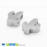 Намистина з нержавіючої сталі Кактус, 10х8 мм, Темне срібло (STL-044596)