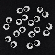 Очі клейові круглі з бігаючими зіницями, 10 мм, Білі (DIF-056617)