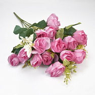 Букет камелій, 42 см, Рожевий (DIF-059303)