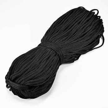 Шнур для макраме, 4 мм, Чорний, Поліпропілен (LEN-062813)