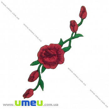 Термоаппликация Розы красные, 12,5х3 см (APL-024609)