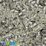 Бісер чеський 4/0, №78102, Сріблястий, Блискучий (BIS-044467)
