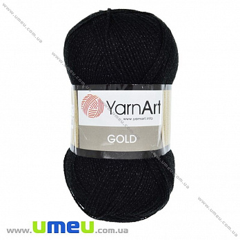 Пряжа YarnArt Gold 100 г, 400 м, Чорна 9038 (YAR-025462)