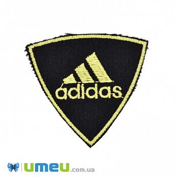 Термоаплікація Adidas, 5х5 см, Жовта (APL-038231)