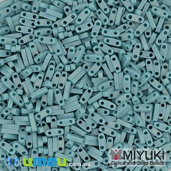 Бисер японский Miyuki QUARTER TILA №412FR, 5х1,2 мм, Бирюзовый матовый (BIS-046090)