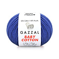 Пряжа Gazzal Baby Cotton №3421, 50 г, 165 м, Синяя (YAR-062512)