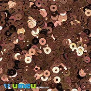 Паєтки Італія круглі плоскі, 3 мм, Бронзові №8171 Bronzo Metallizzati (PAI-039155)