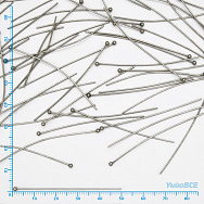 Гвоздики з кулькою з нерж. сталі, 50 мм, Темне срібло (STL-056229)