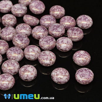Намистина чеське скло Preciosa Candy 8х5 мм, №02010 / 15496, Бузкова (BUS-040605)