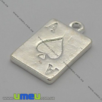 [Архів] Підвіска металева Карта, Світле срібло, 21х13 мм (POD-004583)