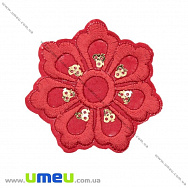 Термоаплікація Квітка, 5,5 см, Червона (APL-021031)