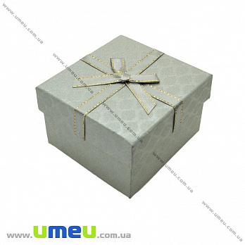 Коробочка подарункова з подушечкою, 9х8х5,5 см, Сіра (UPK-019068)