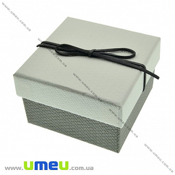 Подарункова коробочка Квадратна, 8,5х8,5х6 см, Сіра (UPK-023095)