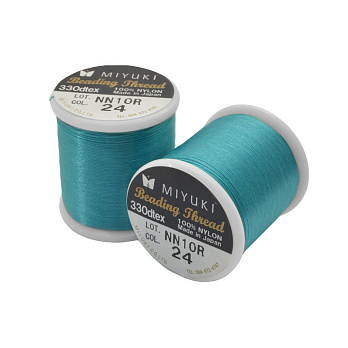 Нитка для бісеру Miyuki 24, Бірюзова, 50 м (MUL-045300)