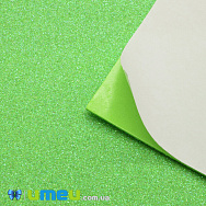 Фоаміран гліттерний на клейовій основі, 2 мм, Салатовий, 20х30 см (FOM-042950)
