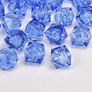 Намистини для сумок ОПТ Акрилові, Куб гранований, 11,5х10 мм, Сині (BUS-059944)