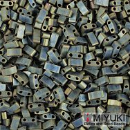 Бісер японський Miyuki HALF TILA №2008, 5х2,3 мм, Ірис зелений матовий (BIS-053247)