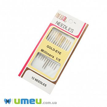 Набір голок із збільшеним вушком Regal №1-5, 12 шт мікс (SEW-047603)