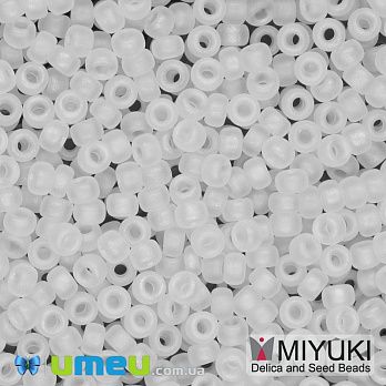 Бісер японський Miyuki круглий RR 11/0 №131SFR, Прозорий матовий АВ (BIS-045606)