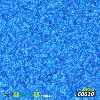 Бісер чеський 12/0, №60010, Блакитний, Прозорий (BIS-017018)