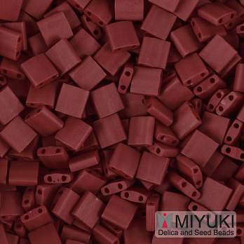 Бісер японський Miyuki TILA №2040, 5х5 мм, Червоний матовий (BIS-053214)
