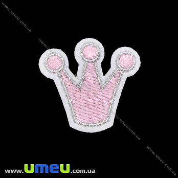 Термоаплікація Корона, 4х4 см, Рожева (APL-027691)