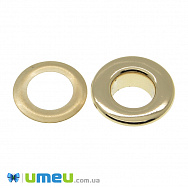 Люверс з нержавіючої сталі, 15 мм, Золото (SEW-040235)