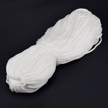 Шнур для макраме, 4 мм, Белый, Полипропилен (LEN-062812)