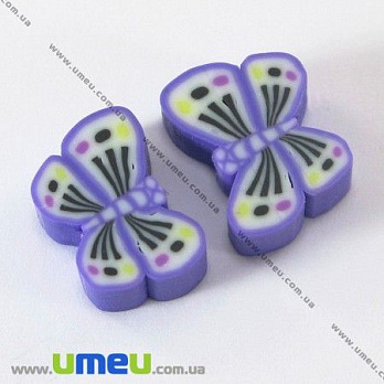 [Архів] Намистина FIMO Метелик, 13х10х5 мм, Фіолетова (BUS-003299)