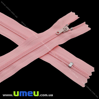 Молния брючная спиральная полупотайная неразъемная, 20 см, Тип 3, Розовая св. (ZIP-020722)