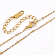 Основа на шию з нерж. ст. з подовжувачем, Золото, 1 мм, 42 см (STL-058324)