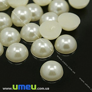 Полубусіна пластикова Перли, 2 мм, Кругла, Кремова (KAB-022156)