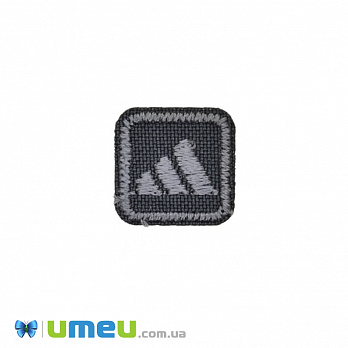 Термоаппликация Adidas, 1,5х1,5 см, Серая (APL-038224)