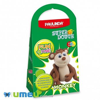 Маса для ліплення Paulinda Super Dough Fun4one Мавпа (рухливі очі) (DIF-043538)