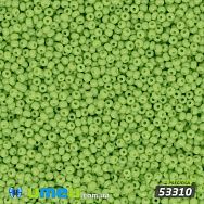 Бісер чеський 14/0, №53310, Салатовий, Натуральний (BIS-044932)