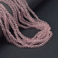 Намистини ронделі, 3,5х3 мм, Рожеві (BUS-061264)